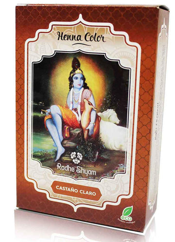 Radhe Shyam Spiritual Sky Henna Radhe Castaño Claro Polvo 100 g