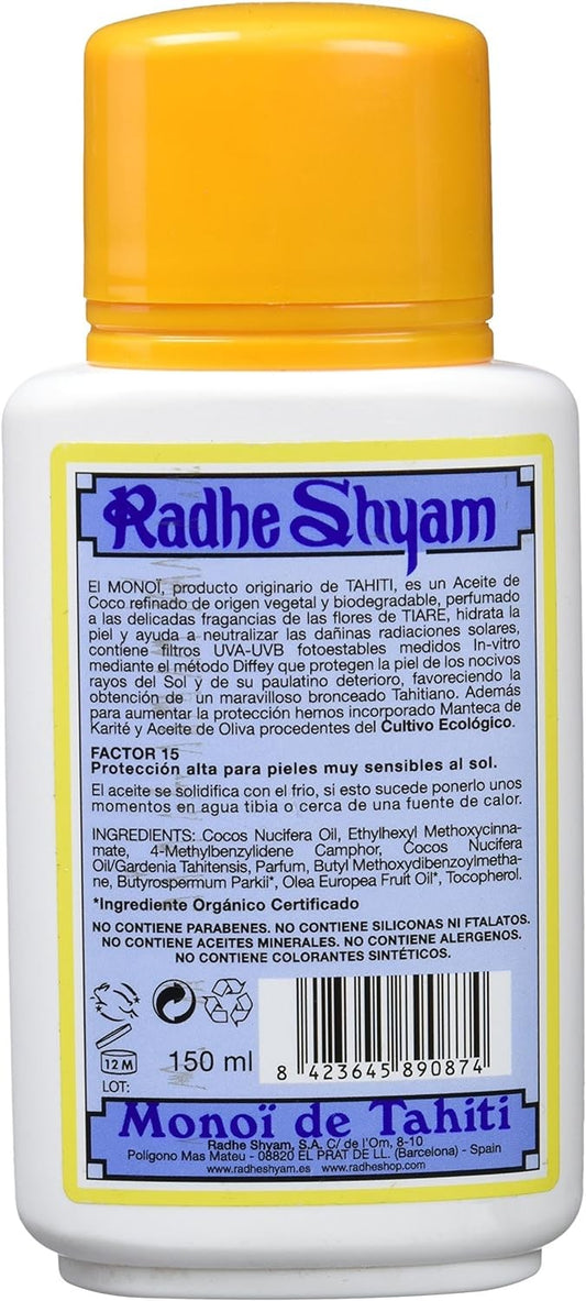 Radhe Shyam Spiritual Sky Monoi De Tahiti SPF15 150 ml