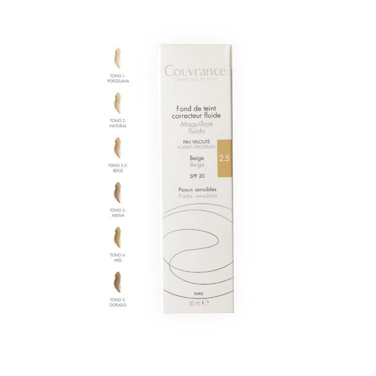 Avène Couvrance Maquillaje Fluido Beige Nº2,5 SPF20 (30ml)