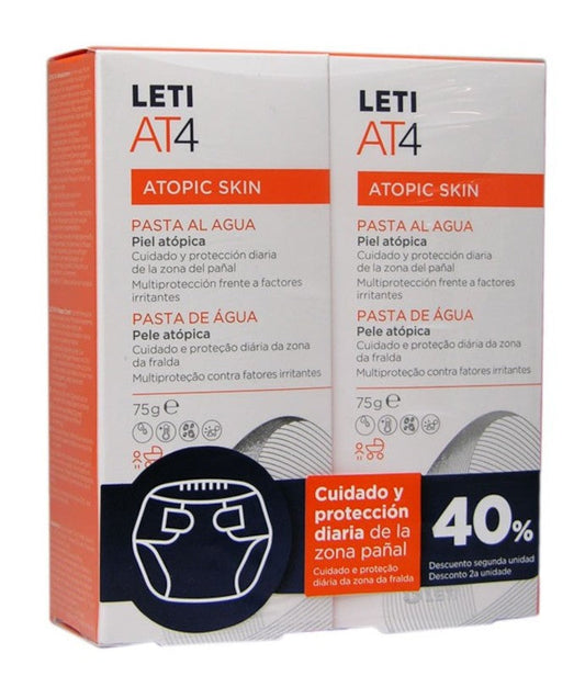LETI AT4 Pasta al Agua Piel Atópica 2x75g 2ª unidad 45% DESCUENTO