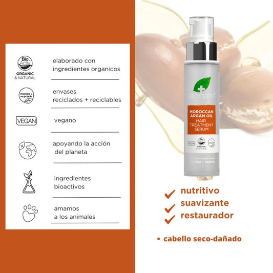 Dr. Organic Sérum Tratamiento Capilar Aceite de Argán 100 ml