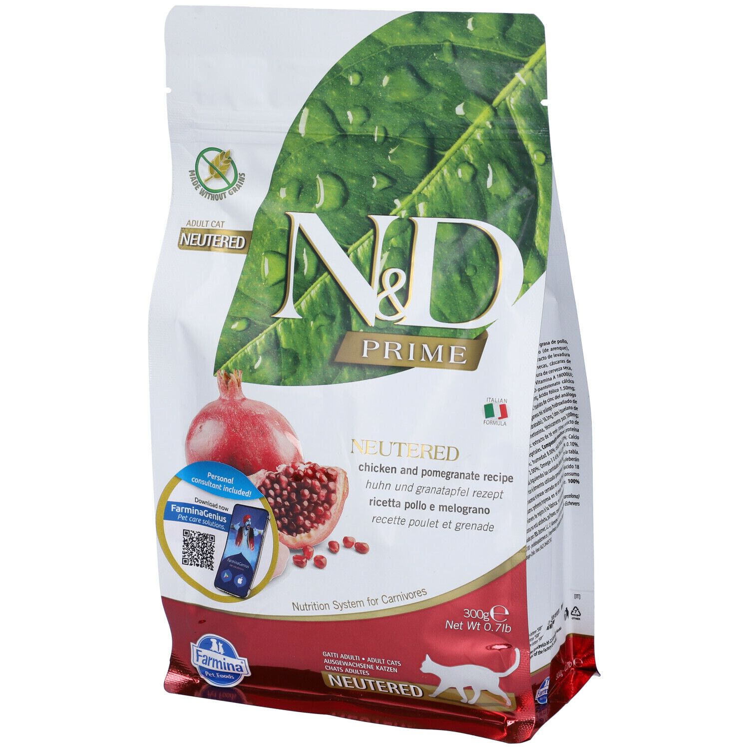 Farmina N&amp;D Prime Cat Adult Neutered Dry Food 300g