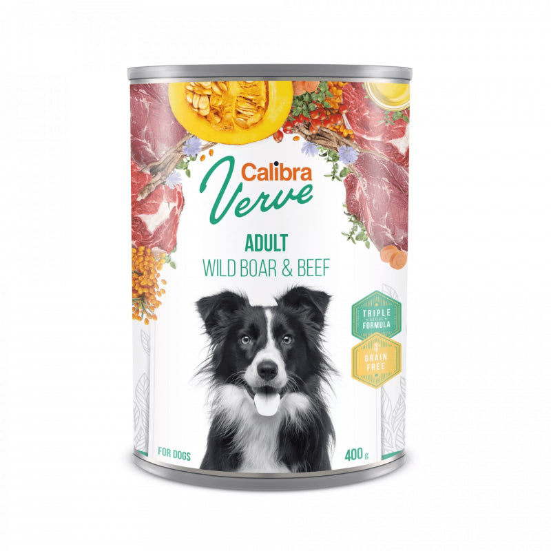 Calibra Dog GF Verve Adult Jabalí y Ternera Alimento Húmedo 2,4Kg