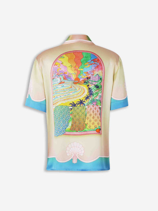 Camisa Seda Estampada