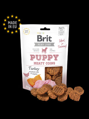 Brit Jerky Snack Pavo Monedas de Carne 80g