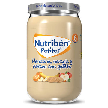 NUTRIBÉN Potito Manzana Naranja Plátano Galleta 235g