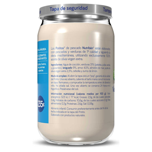 NUTRIBÉN Potito Verduritas con Lenguado 235g
