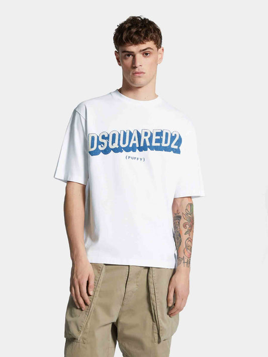 Camiseta con logotipo en relieve