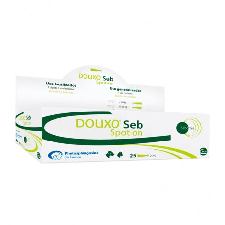 Douxo Seb Spot-On Solución Antiseborreica 25 pipetas de 2ml