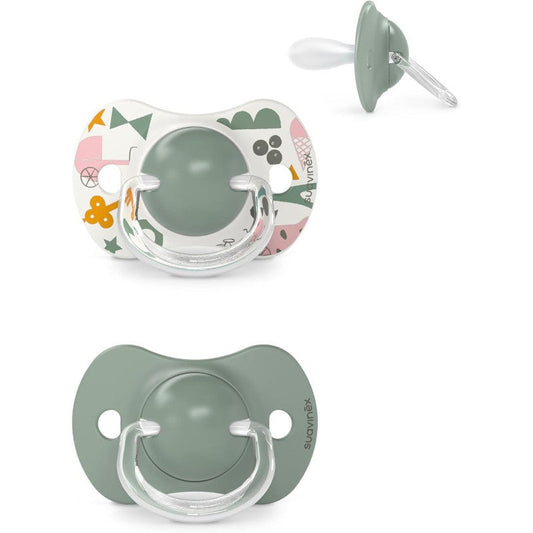 SUAVINEX Chupete SX Pro Tetina Fisiológica Silicona 18+ Meses 2 Unidades (Walk Verde)