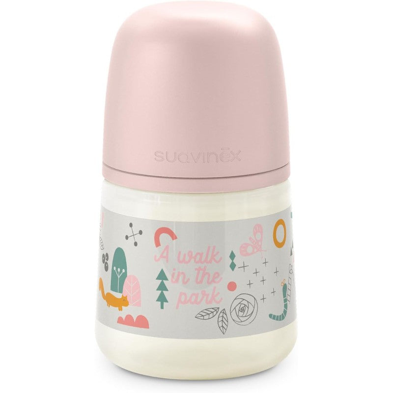 SUAVINEX Biberón Clásico 150ml T1M (Walk Rosa)