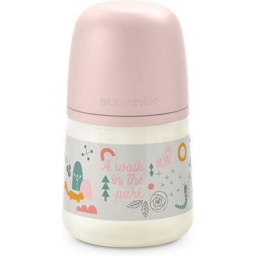 SUAVINEX Biberón Clásico 150ml T1M (Walk Rosa)