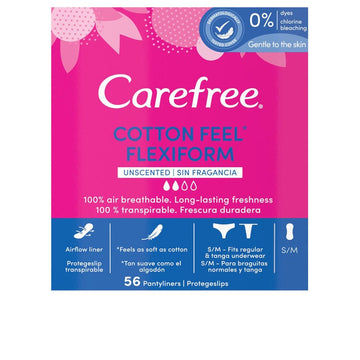 Carefree Flexiform Protector Cotton Sin Fragancia 56 unidades