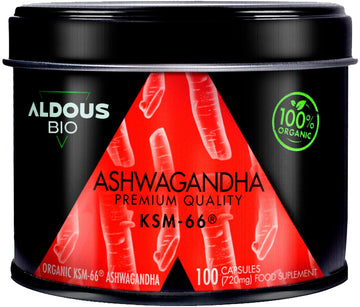 Aldous Ashwagandha KSM-66 Ecológica 100% Pura 100 Cápsulas