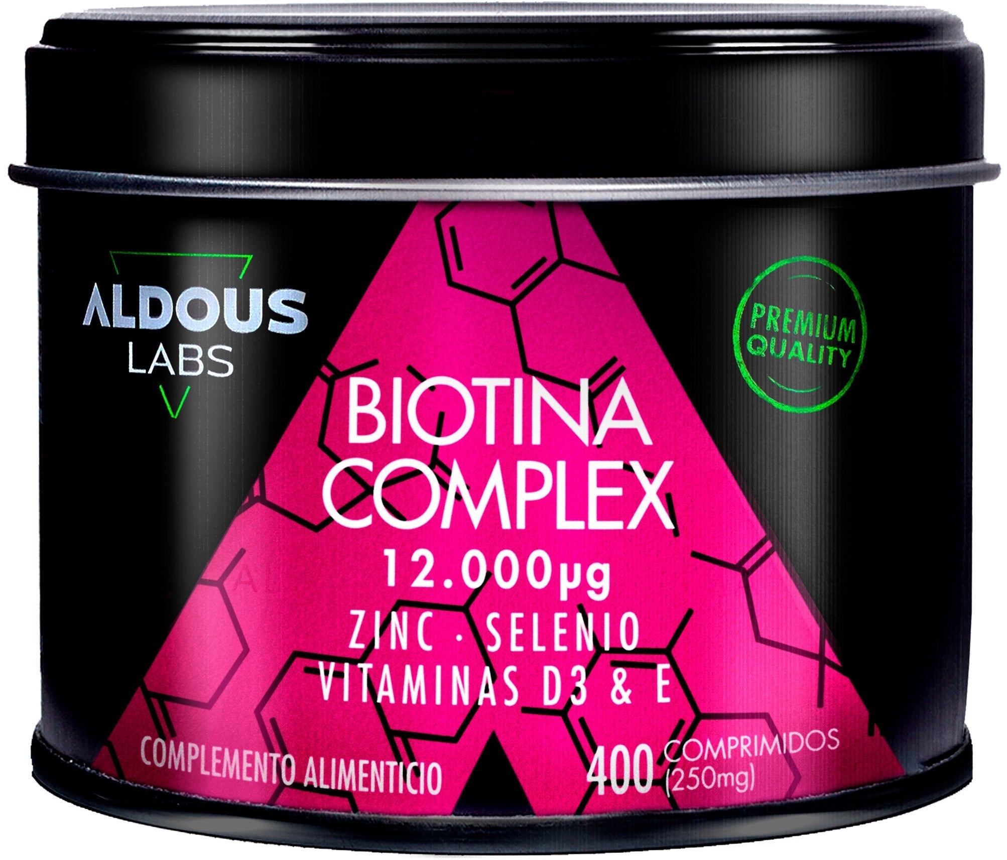 Aldous Biotina 12000 mcg con Zinc, Selenio, Vitamina D3 y Vitamina E 400 Comprimidos