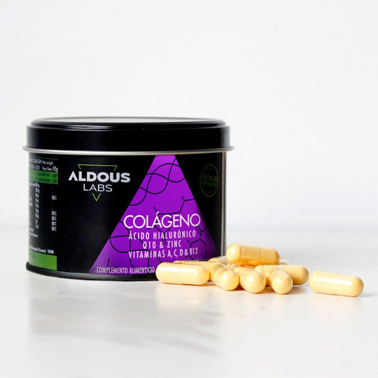 Aldous Colágeno con Ácido Hialuronico, Q10, Vitaminas Y Zinc 120 Cápsulas