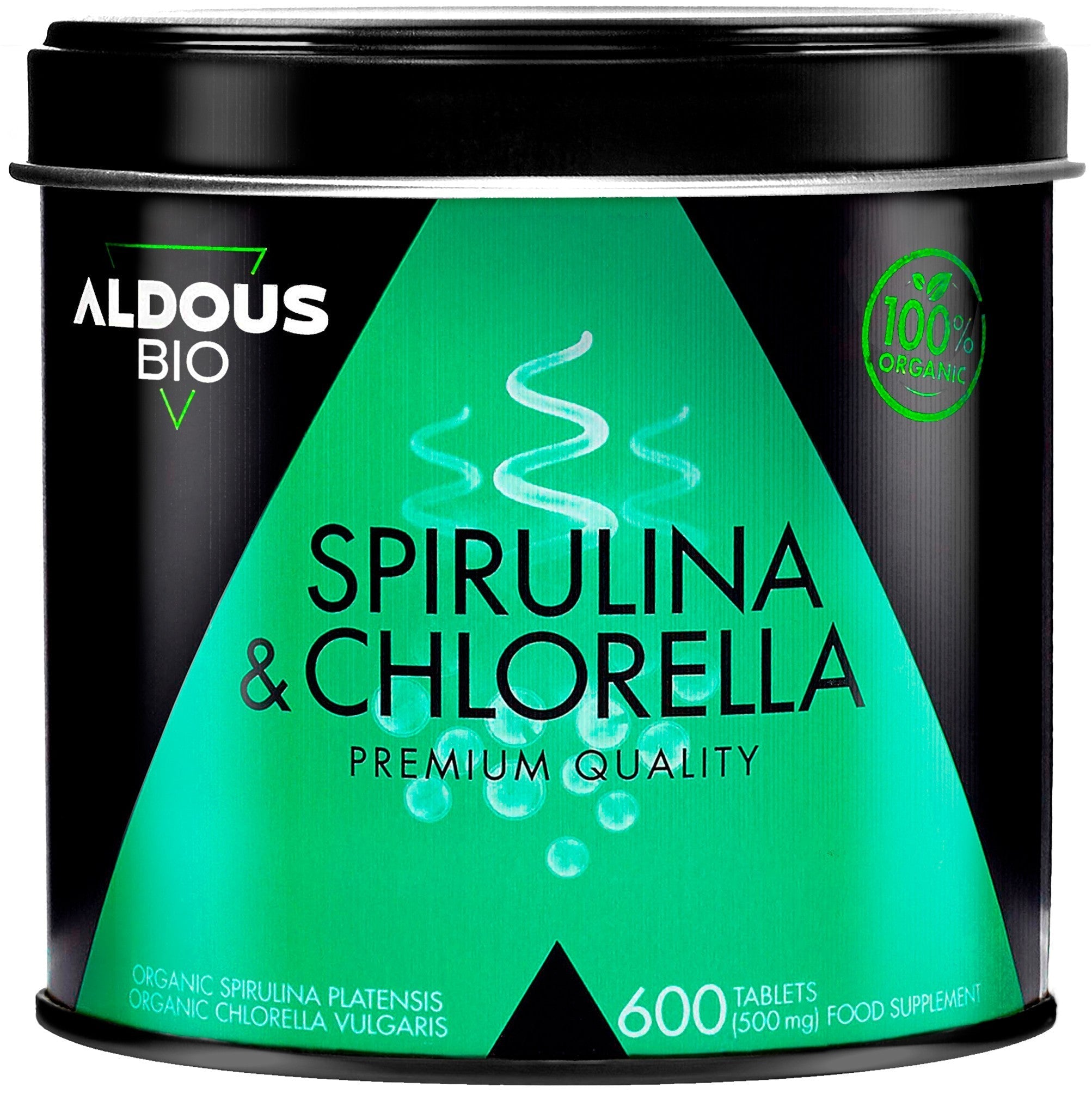 Aldous Espirulina y Chlorella Ecológica 1500 mg 600 Tablets