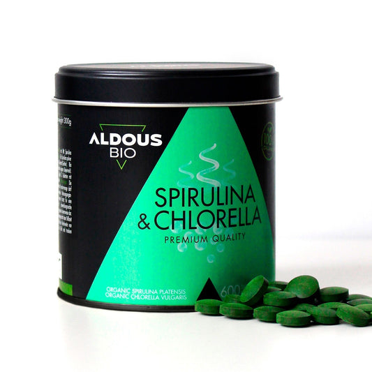 Aldous Espirulina y Chlorella Ecológica 1500 mg 600 Tablets