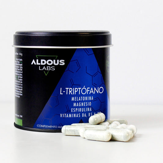 Aldous Triptófano con Melatonina, Magnesio, Espirulina Y Vitaminas 200 Cápsulas