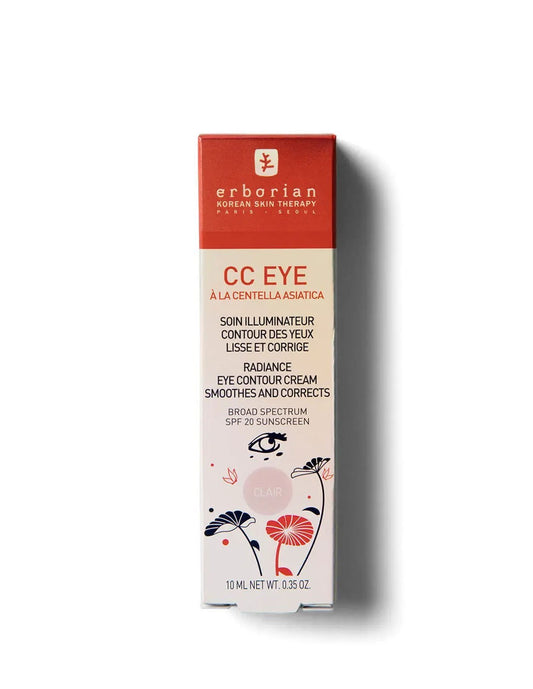 Erborian CC Eye Cream Moisturizing Eye Cream, Anti-Puffiness and Corrector, Light Shade, 10ml