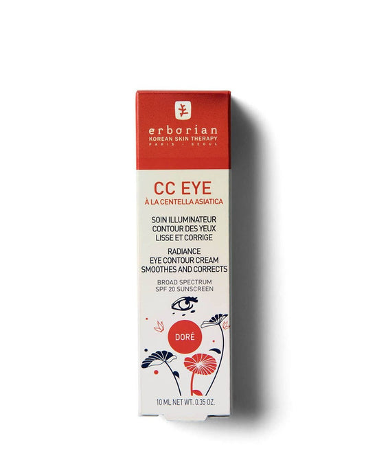 Erborian CC Eye Cream Moisturizing Eye Cream, Anti-Puffiness and Corrector, Golden Tone, 10ml