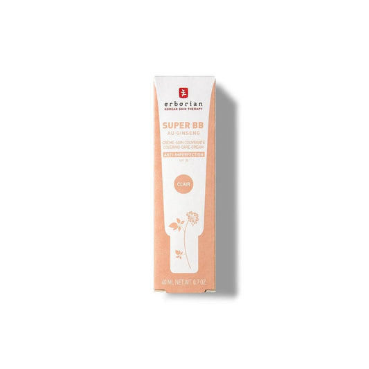 Erborian Super BB Cream - Base de maquillaje correctora de alta cobertura con FPS20 para piel irregular Tono Clair 15ml