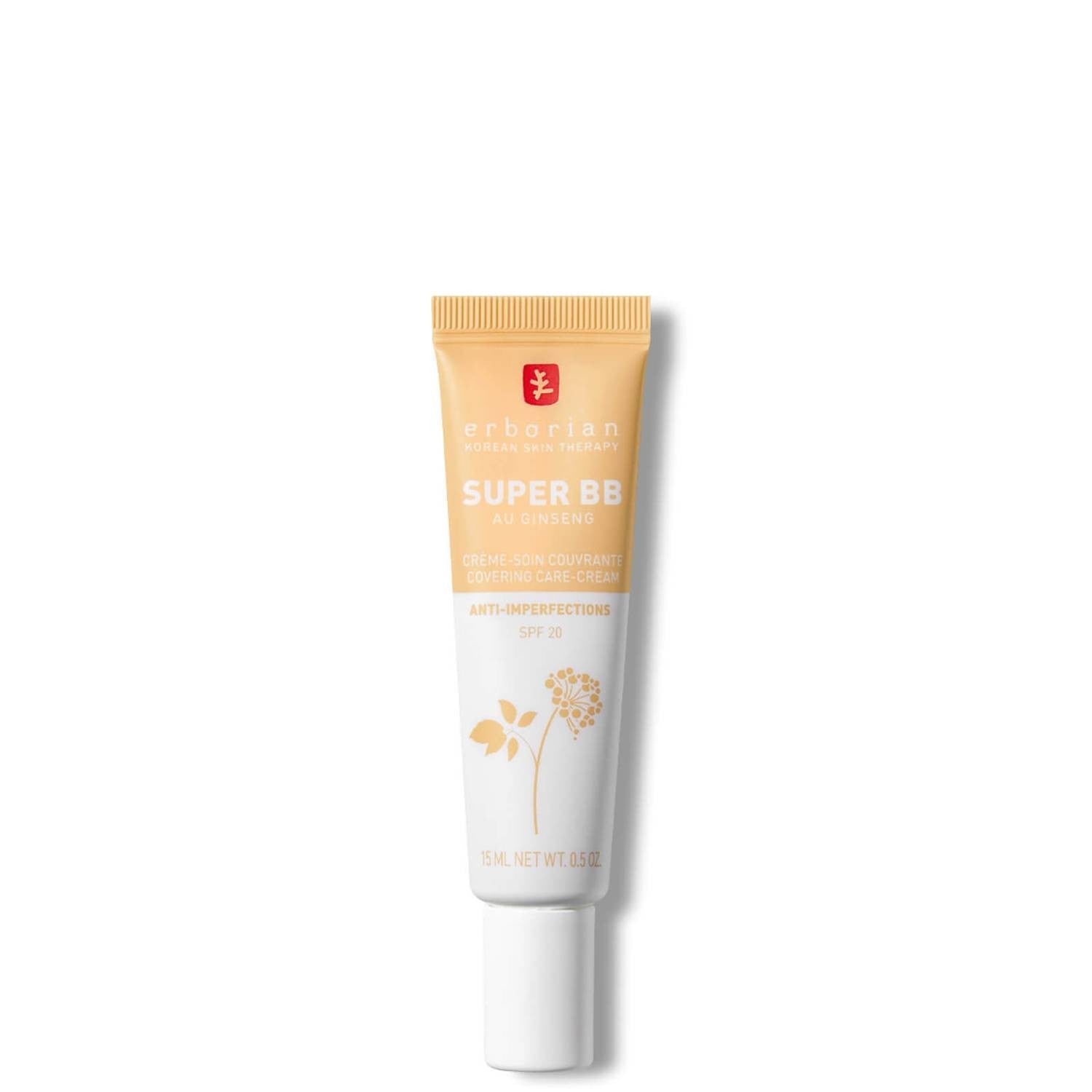 Erborian Super BB Cream - Base de maquillaje correctora de alta cobertura con FPS20 para piel irregular Tono Nude 15ml