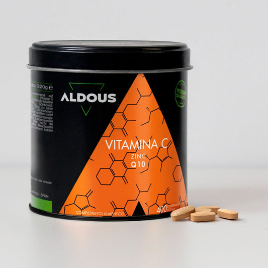 Aldous Vitamina C con Zinc y Coenzima Q10 400 Comprimidos