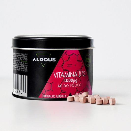 Aldous Vitamina B12 con Ácido Fólico 400 Comprimidos