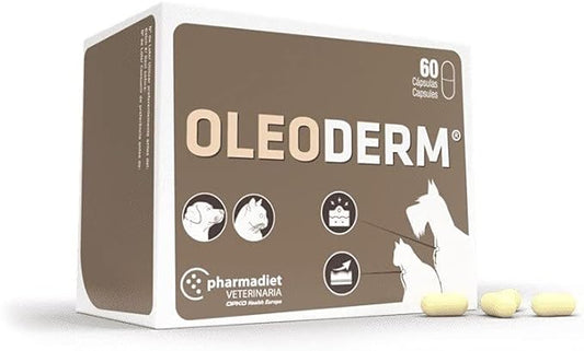 Pharmadiet OLEODERM Suplemento Nutricional para Mascotas 60 cápsulas