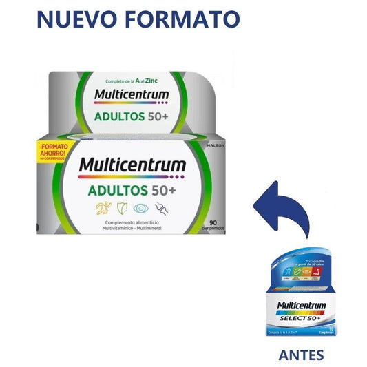 MULTICENTRUM Adultos 50+ (90 Comp) (Antes Select 50+)