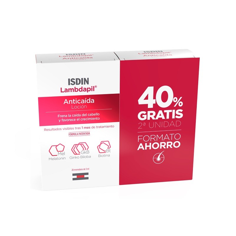 ISDIN LAMBDAPIL Loción Anticaída Duplo 2x20 monodosis