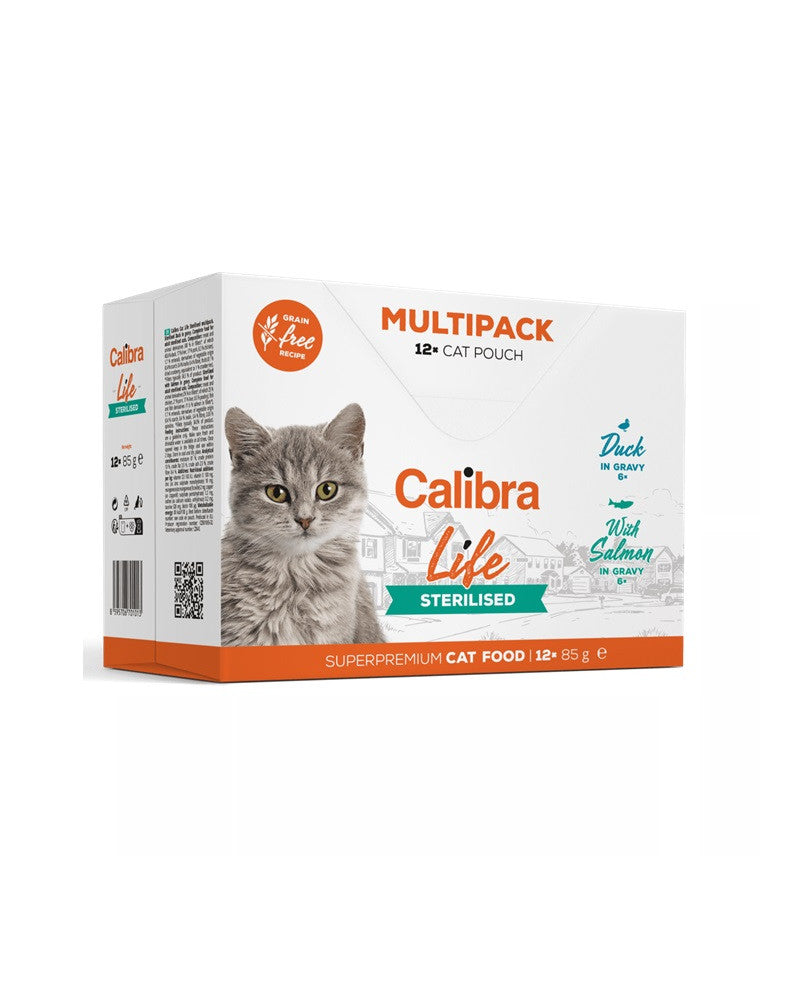 Calibra Cat Life Pouch Sterilised Wet Food Multipack 12 units