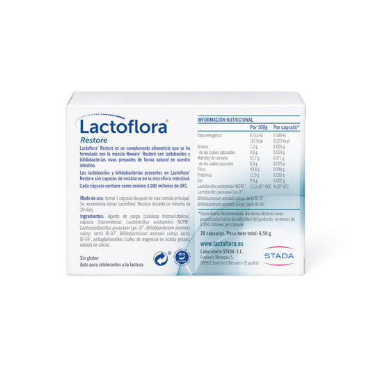 LACTOFLORA Restore Adultos 20 Cápsulas