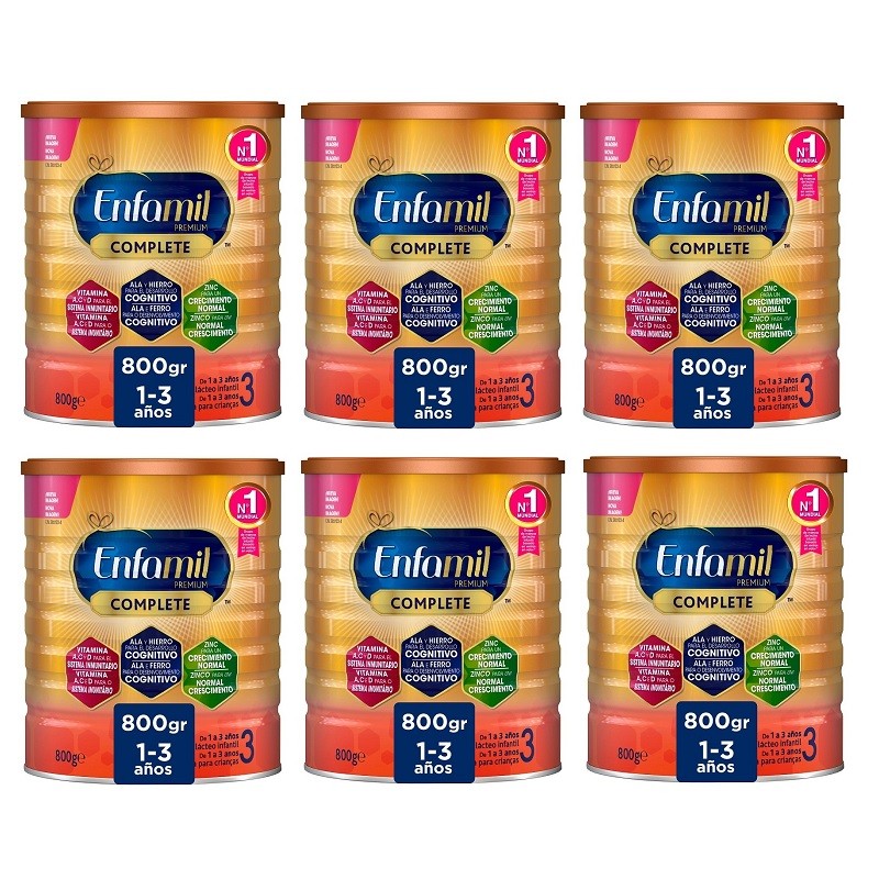 ENFAMIL Complete 3 Leche de Crecimiento PACK AHORRO 6x800gr