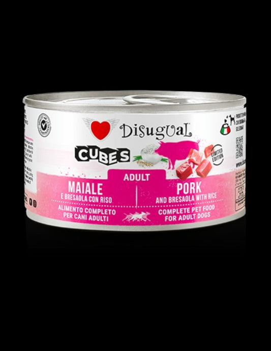 Disugual Cubes Perro Adulto Cerdo y Arroz Pack 12x85g