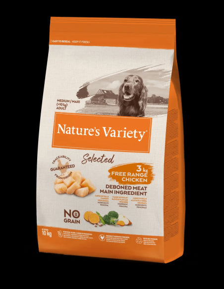 Nature's Variety Dog Ng Adult Med/Max Pollo Comida Seca 10kg