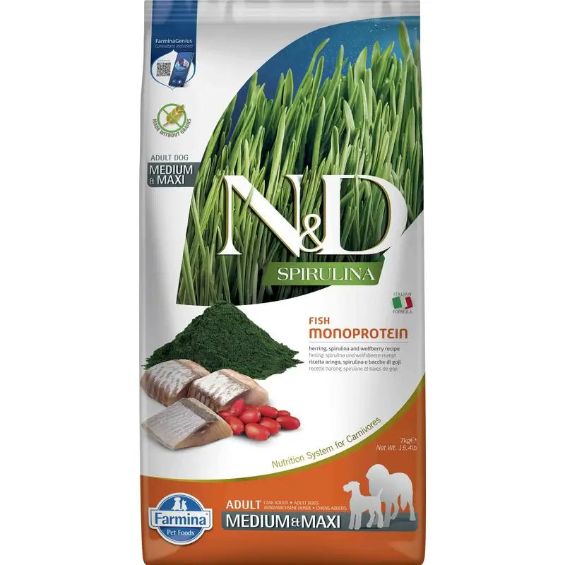 Farmina N&D Spirulina Arenque Adulto Saco 7kg