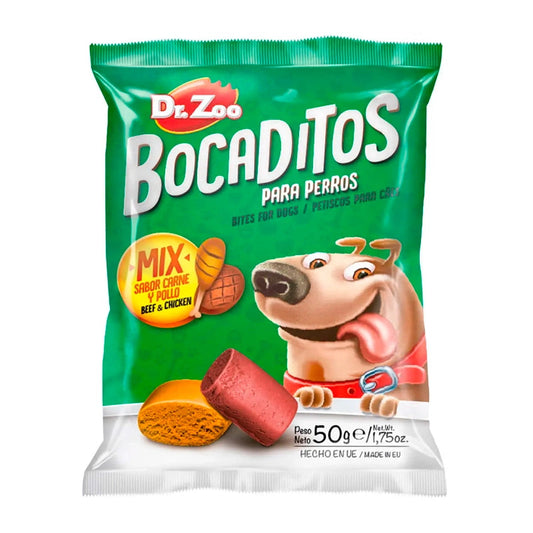 Drzoo Bocaditos Semi-Húmedos Sabor Carne y Pollo 50g