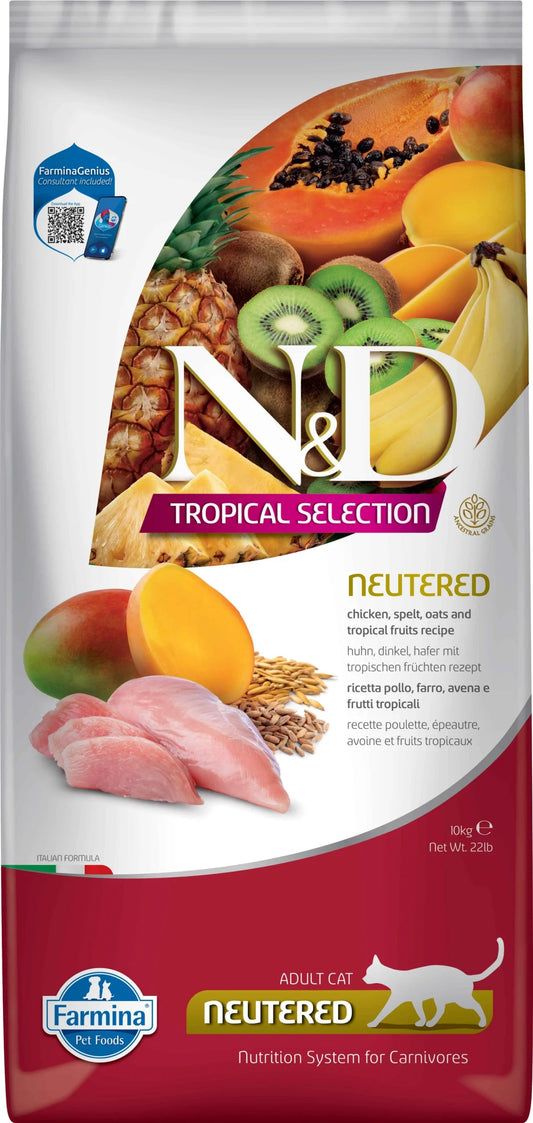 Farmina ND Cat Tropical Selection Neutered Pollo Croquetas 10kg