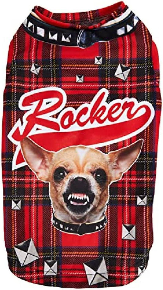 Ferplast Camiseta Rocker M Prenda para Perros Roja 40g