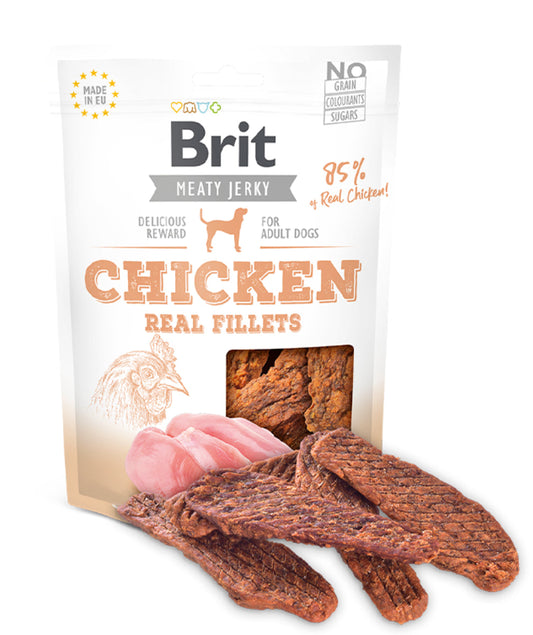 Brit Jerky Snack Filetes de Pollo Ciasteczka 80g