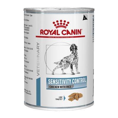 Royal Canin Veterinary Diet Canine Sensitivity Control Alimento Húmedo para Perros Adultos con Pollo 410gx12un
