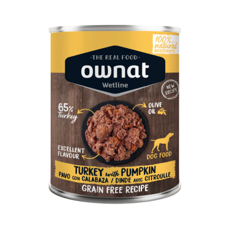 Ownat Wetline Canine Turkey with Pumpkin Can 400g