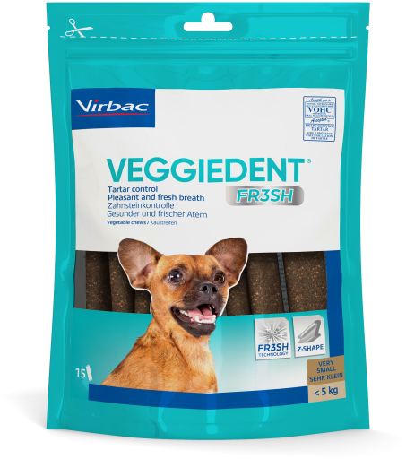 Virbac Veggiedent Fresh XS Complemento alimenticio 15 ud