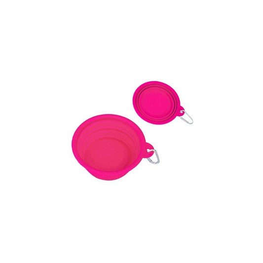 Freedog Ciotola de Viaje en Silicona Rosa 400ml