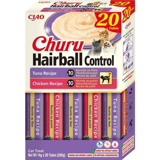Churu Cat Variedades Hair Ball Control Snack Húmedo 20 uds