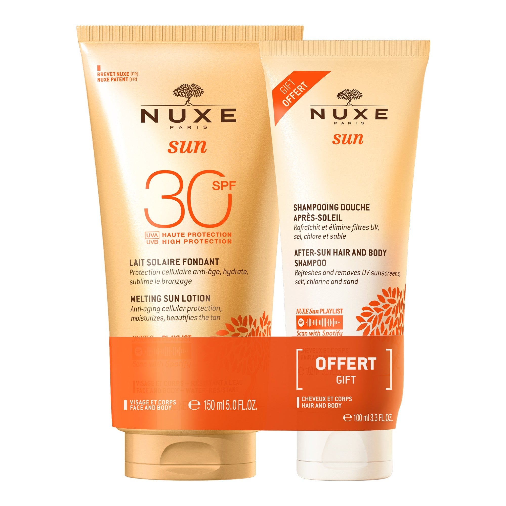 Nuxe Sun Leche Solar Fundente SPF 30+ Champú After Sun 100ml DE REGALO