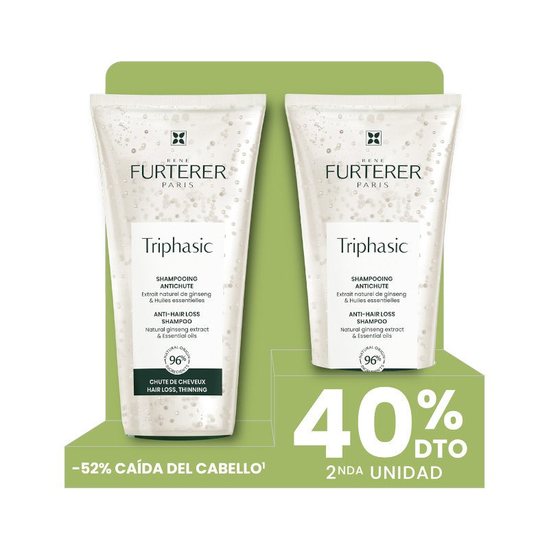 René Furterer Champú Anticaída Triphasic 2ª ud 40% dto 2x200 ml