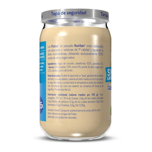 Nutriben Potito de Guisantes y Zanahorias con Merluza 235g